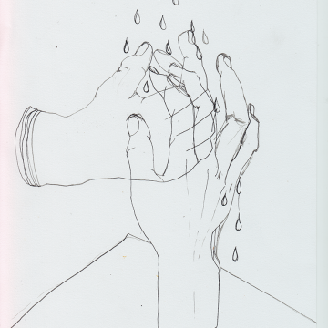 'Teary' a drawing by Esther Francis, 2013